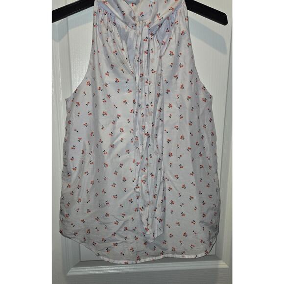 J. Crew cherry halter tie tank sz 2 silk blend - Picture 3 of 8